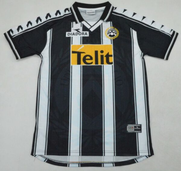 Udinese 1999 jersey Udinese Calcio 1999-2000 Retro Jersey – Diadora Telit Home Shirt