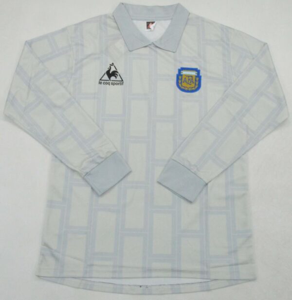 Argentina goalkeeper 1986 jersey Argentina 1986 Grey Goalkeeper Jersey – Nery Pumpido World Cup Retro Shirt